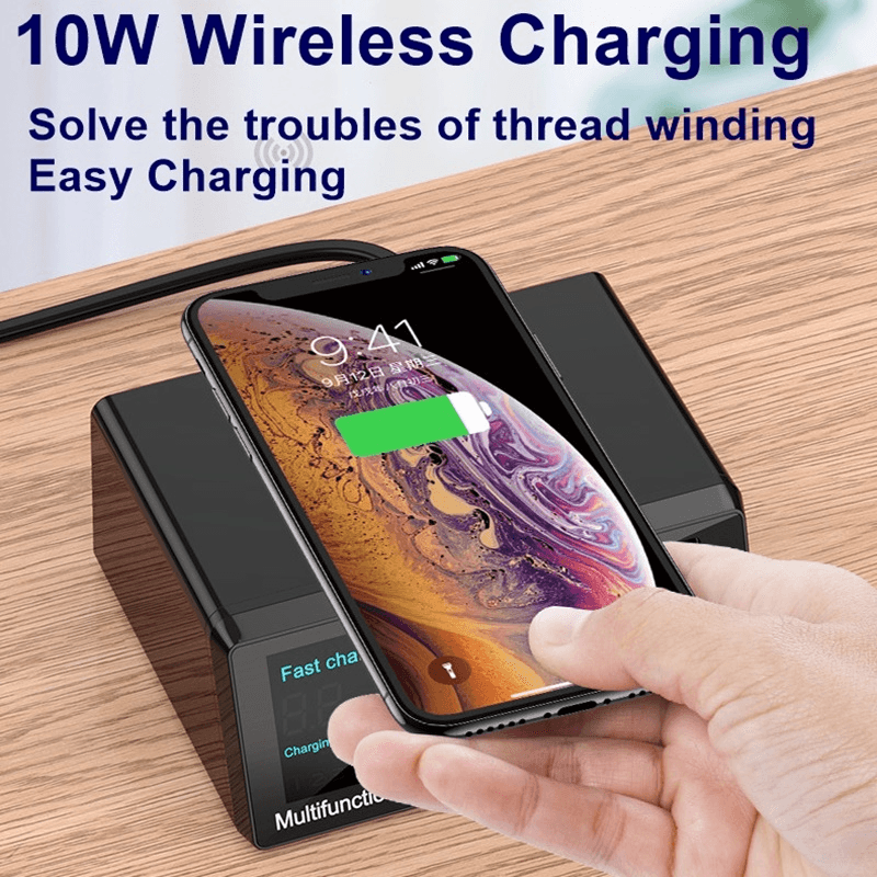 100W Multi USB Charger Hub PD Quick Charge 3.0 Qi Wireless Charger 8 USB Ports - RFinder Android Radio