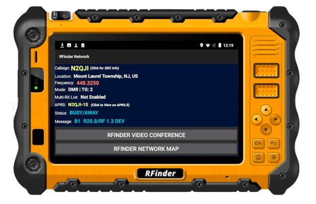 RFinder Android Radio 7 Inch Tablet - 136-174mhz, 400-490mhz DMR/FM - RFinder Android Radio