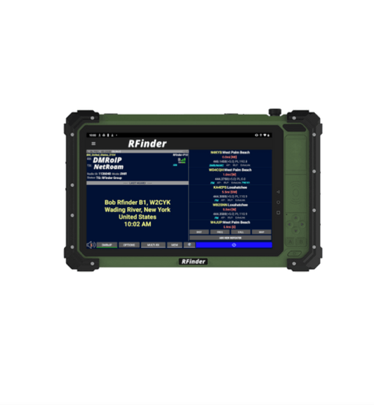 RFinder Android Radio 10 Inch Tablet - 136-174mhz, 400-490mhz DMR/FM - Embedded RTL-SDR - RFinder Android Radio